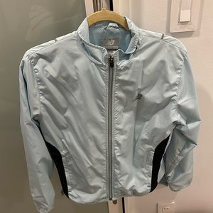 Blue New Balance Windbreaker.
